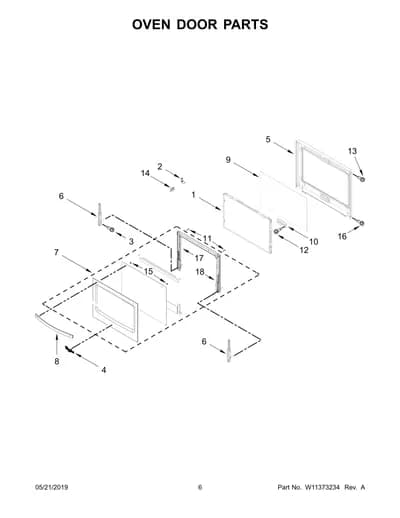 OVEN DOOR PARTS