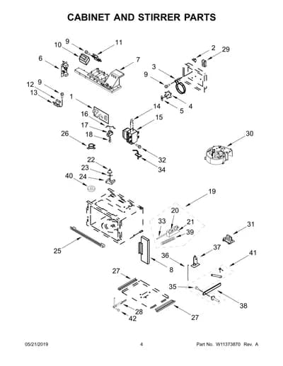 CABINET AND STIRRER PARTS