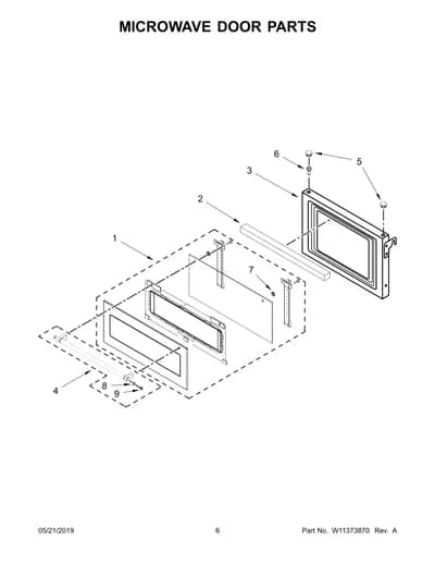 MICROWAVE DOOR PARTS