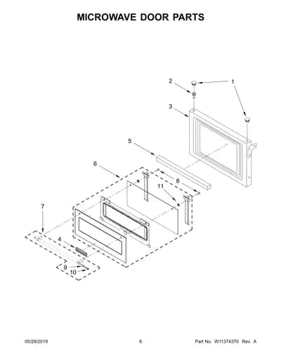 MICROWAVE DOOR PARTS
