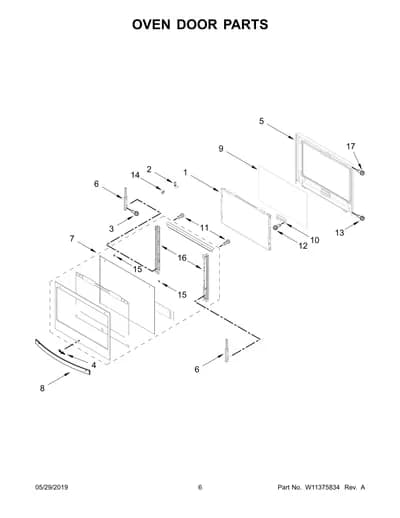 OVEN DOOR PARTS