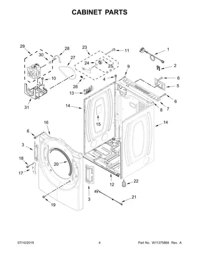 CABINET PARTS