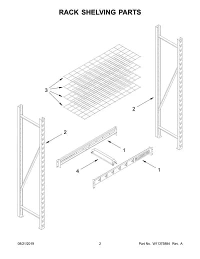 RACK SHELVING PARTS