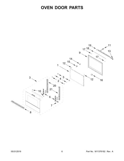 OVEN DOOR PARTS