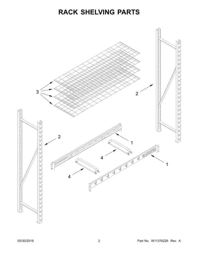 RACK SHELVING PARTS