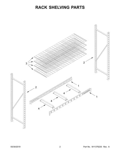 RACK SHELVING PARTS