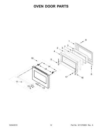 OVEN DOOR PARTS