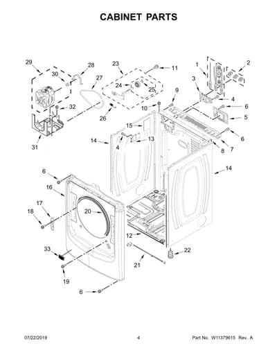 CABINET PARTS