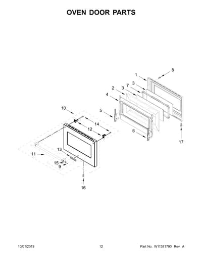 OVEN DOOR PARTS