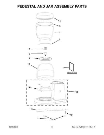 PEDESTAL AND JAR ASSEMBLY PARTS