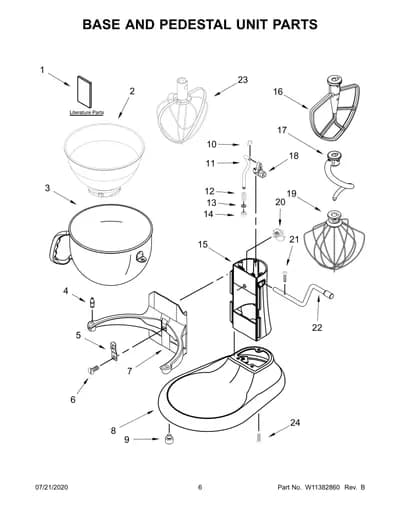 BASE AND PEDESTAL UNIT PARTS
