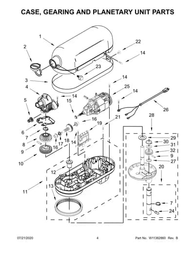 CASE, GEARING AND PLANETARY UNIT PARTS