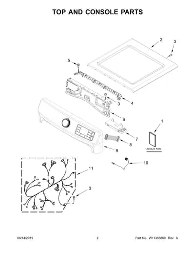 TOP AND CONSOLE PARTS