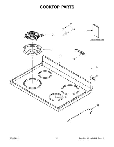 COOKTOP PARTS