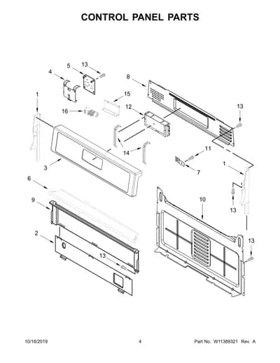 CONTROL PANEL PARTS