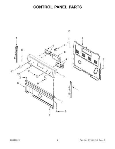 CONTROL PANEL PARTS