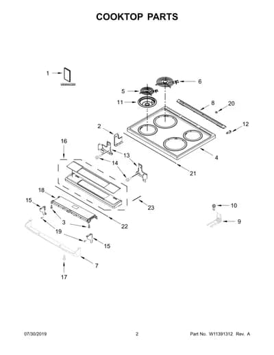 COOKTOP PARTS