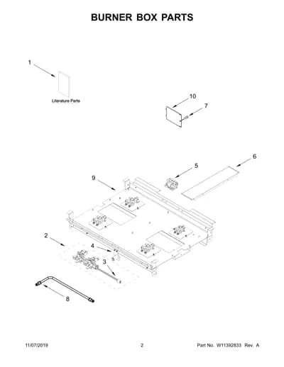 BURNER BOX PARTS