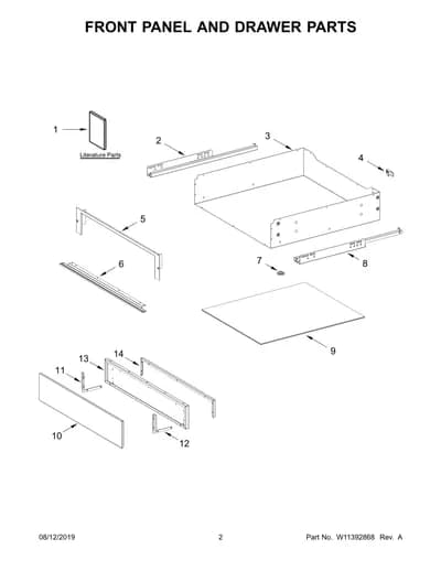 FRONT PANEL AND DRAWER PARTS