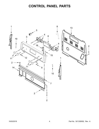 CONTROL PANEL PARTS