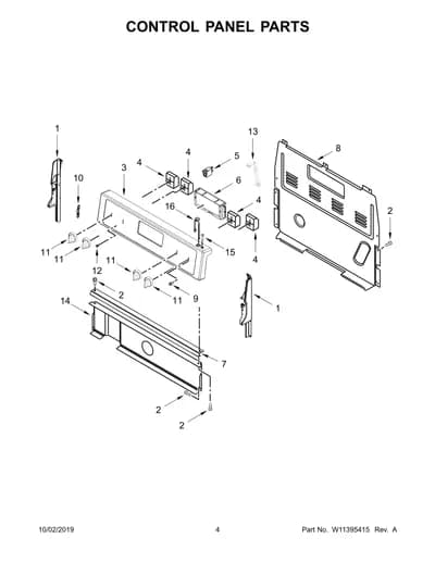 CONTROL PANEL PARTS