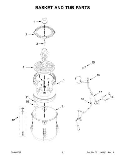 BASKET AND TUB PARTS
