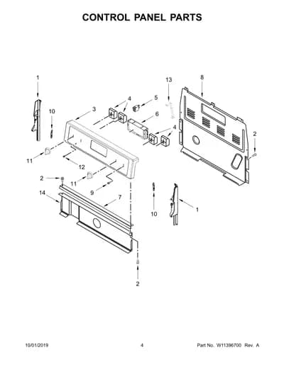 CONTROL PANEL PARTS