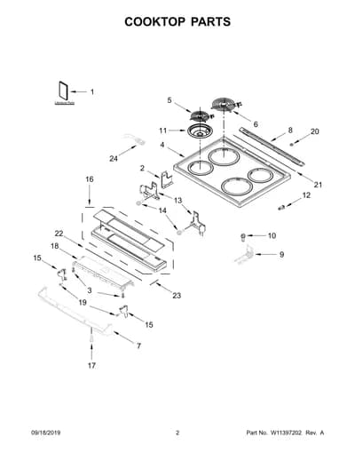 COOKTOP PARTS