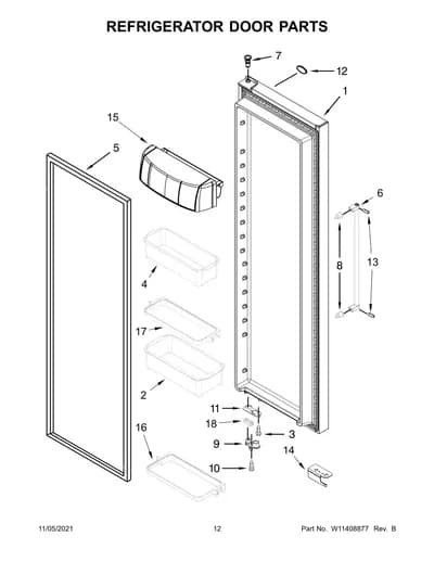 REFRIGERATOR DOOR PARTS