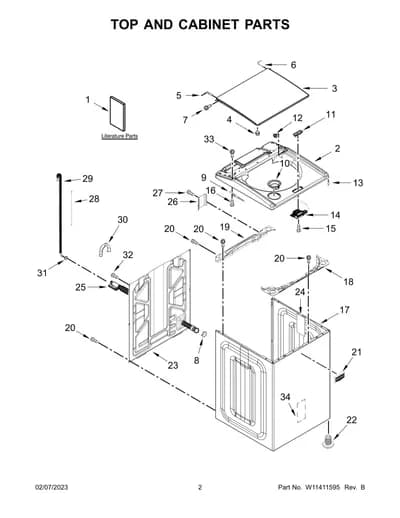 TOP AND CABINET PARTS