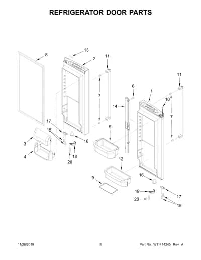 REFRIGERATOR DOOR PARTS