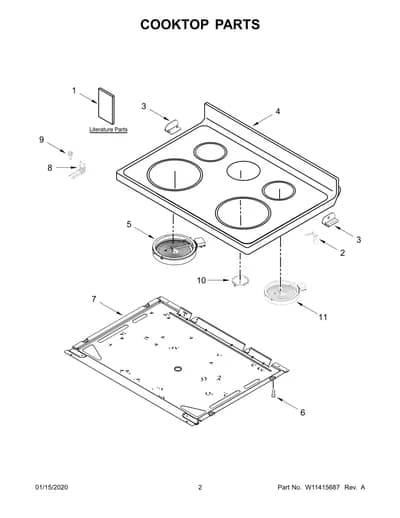 COOKTOP PARTS