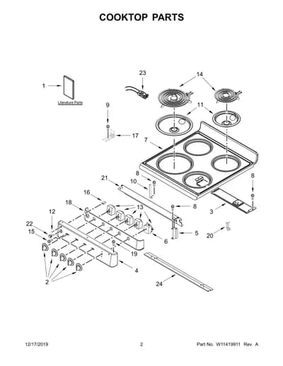 COOKTOP PARTS