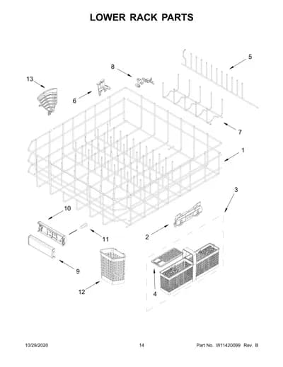 LOWER RACK PARTS