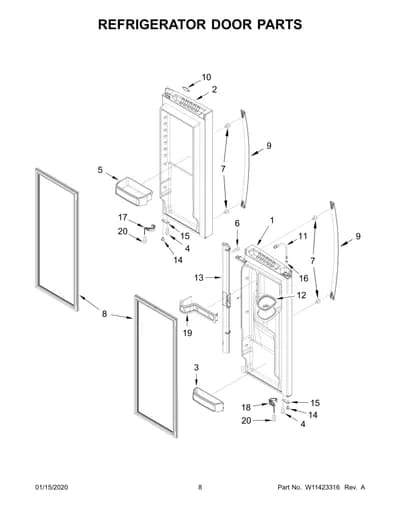 REFRIGERATOR DOOR PARTS
