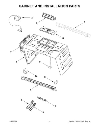CABINET AND INSTALLATION PARTS