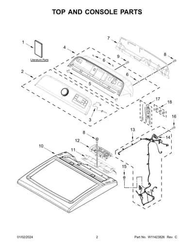 TOP AND CONSOLE PARTS