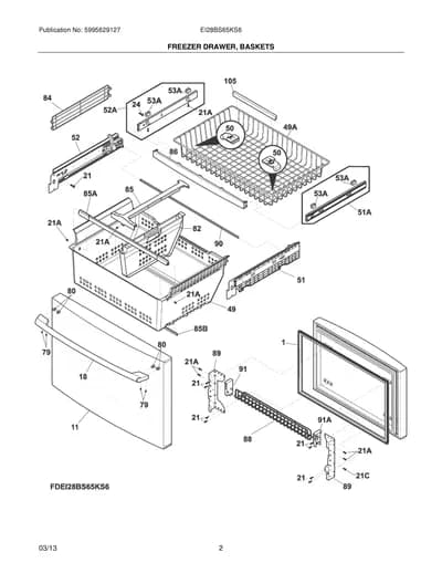 FREEZER DRAWER, BASKETS