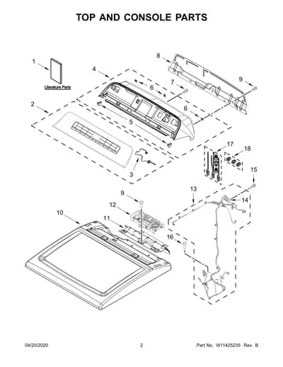 TOP AND CONSOLE PARTS