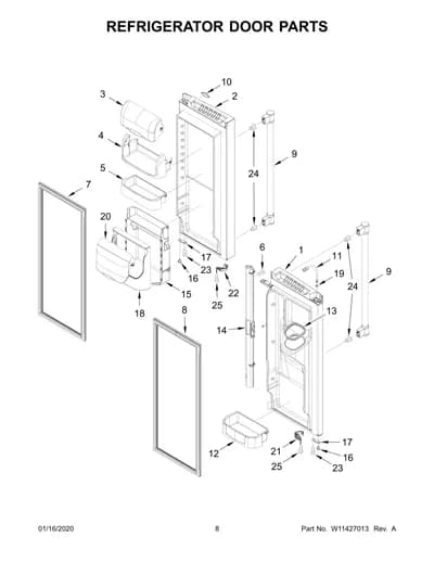 REFRIGERATOR DOOR PARTS