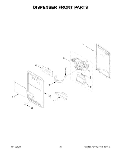 DISPENSER FRONT PARTS