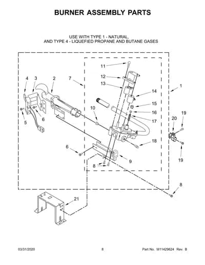 BURNER ASSEMBLY PARTS