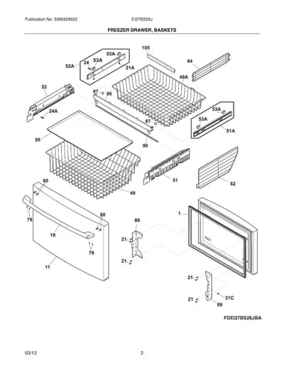 FREEZER DRAWER, BASKETS