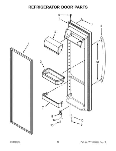 REFRIGERATOR DOOR PARTS