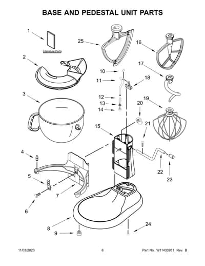 BASE AND PEDESTAL UNIT PARTS
