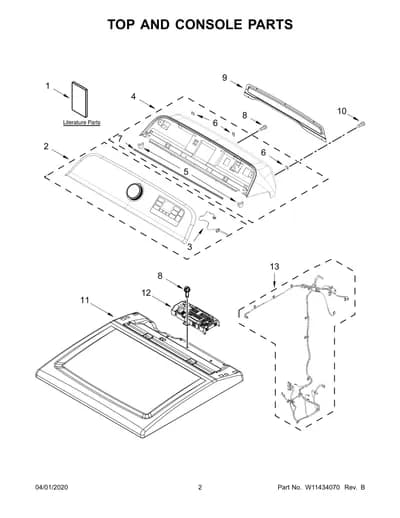 TOP AND CONSOLE PARTS