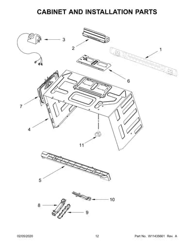 CABINET AND INSTALLATION PARTS
