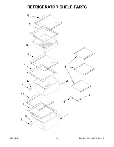 REFRIGERATOR SHELF PARTS
