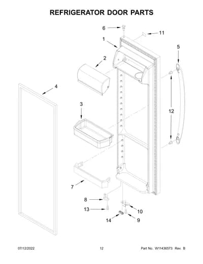 REFRIGERATOR DOOR PARTS