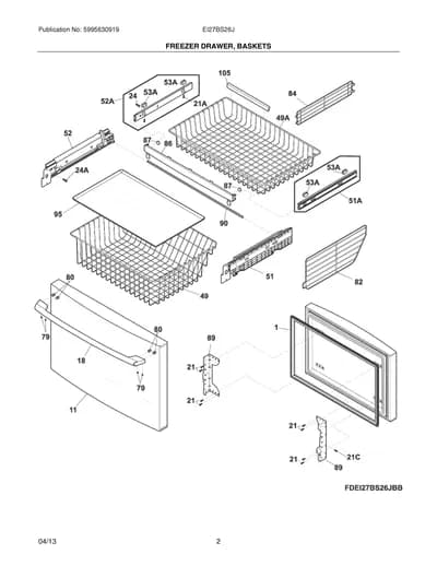 FREEZER DRAWER, BASKETS